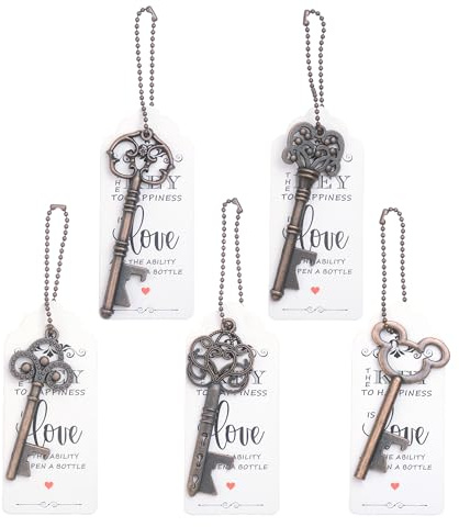 Makhry 50pcs Gemischt Stil Skelett Schlüssel Flaschenöffner Geschenk-Kupfer
