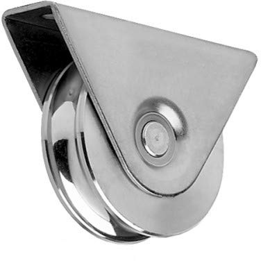 DOJA Industrial | Galet Gorge en U Support Exterieur | Taille : 100 x 20 | 1 Unité | Roue pour Rail Porte Coulissante | Rouleau en U | Utilisations: Garage, Portail, Portes extérieures en Métal