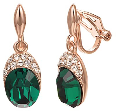 Vogem Zirkonia Hängend Ohrringe Damen Ohne Ohrlöcher Clip Ohrringe Vintage Ohrklipser Hypoallergen Nickelfrei Modeschmuck
