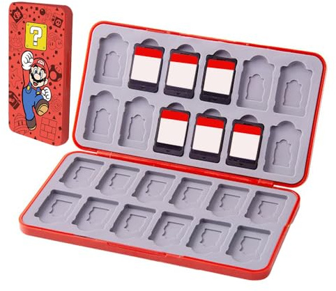 PERFECTSIGHT Switch Game Card Case, Switch 2 Game Holder Cartridge Case | Switch Game Card Holder, 24 Game Cards Slots, 48 Micro SD Card Slots, Portable, Magnetic Closure, Hard Shell, Soft Lining