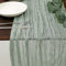 Runner Tavola, Verde Salvia Runner da Tavolo, Runner per Il Tavolo Table Runner Lavabile Tablerunner Decorazione per Matrimonio Compleanno Feste, 300 cm x 90 cm