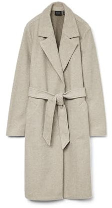 VERO MODA dam Vmfortuneaya Long Coat Ga Noos kappa, Silver mink/detalj: melerad, XL