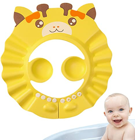 Baby-Duschhaube, Augenschutz, Duschhut, Ohrenschutz, Badehut, Wasserprävention, Shampoo, Artefaktschutz, Hut, Dusche für Badezimmer, Toilette, Waschschild, verstellbares Badevisier, Gesichtsschutz für