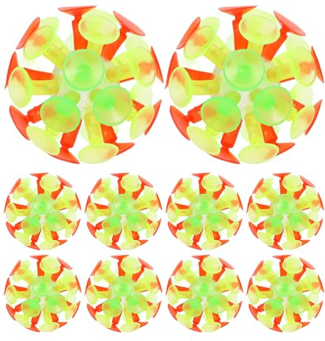 BESPORTBLE Juego de 10 Bolas de Ventosa para niños, Bolas Adhesivas Luminosas para Pegar y, Juguetes creativos para Padres e Hijos para niños y niñas, diversión de Fiesta e Idea de Regalo