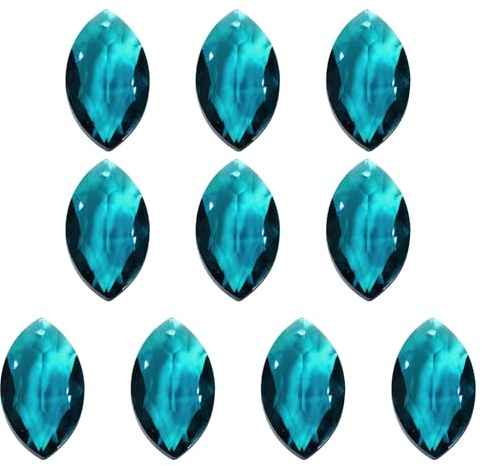 PATIKIL K9 Pendenti Cristallo Perline Goccia,10pz Cristalli Pendenti 38mm Lampadario Perline Pendenti Parti Prisma Lampadario per Artistiche, Lampadari Soffitto Matrimoni, Cielo Blu