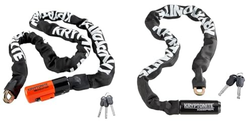 Kryptonite 815 Evolution Series 4 1016 Kettenverschlusskette Mit Vorhängeschloss, schwarz, 160cm & 152080 Kabelschloss Keeper 785 Integrated Chain, 3500323, Schwarz