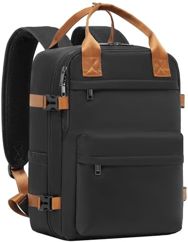 COOLIFE Handgepäck Rucksack 45x36x20 EasyJet Eurowings Laptopfach 32L | Reiserucksack Flugzeug wasserdicht Untersitz Diebstahlschutz Weekender – Wochenendtrip Städtetrip Freizeit für Damen Herren