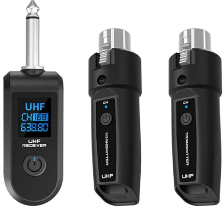 Émetteur et récepteur XLR sans fil, système émetteur et récepteur audio pour microphone sans fil 2,4 GHz, adaptateur de micro XLR enfichable pour micro, mixeur audio, système de sonorisation