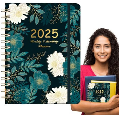 Blumenkalender 2025 | 2025 Garten Blumenkalender | Floral Wandkalender 2025 | Saisonaler Wandkalender | A5 Wochenplaner Akademischer Planer Organizer Buchplaner für Termin Tagesplan