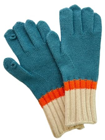 JINZIJINYU Strickhandschuhe Damen Farbige Wollhandschuhe Für Damen Im Winter Gestrickt In Kontrastfarben Fünf Finger Für Männer Zum Berühren Des Bildschirms Für Schüler Zum Schreiben Blau