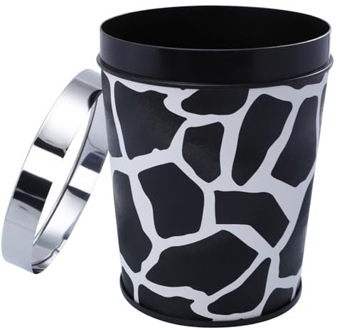 Alipis bote de basura abierto papelera basura decorativa con tapa cubo de basura pequeño desperdiciar basurero baño botes de basura redondos cubo de basura cuero