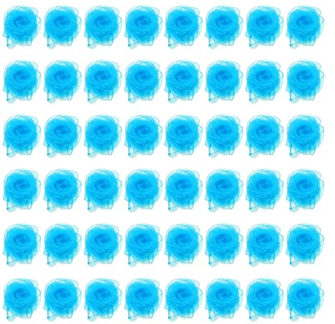 PATIKIL Jongliertücher, Chiffontücher für Tanzen 48 Stück Bunte Tücher 60x60cm Quadratische Seidentücher Zubehör für Magie Sensorisches Jonglieren Tanzen, Hellhimmelblau