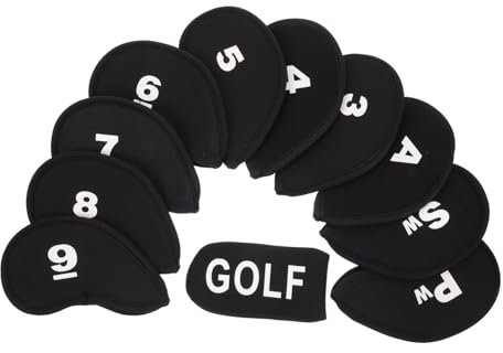 BRIGHTFUFU 11pcs Golf Club Hat Cover Golf Putter Covers Protective Head for Woods
