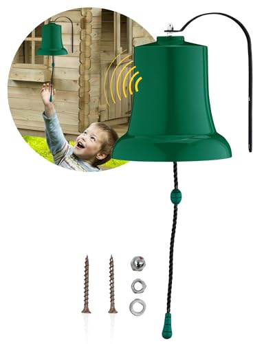 Spielturmking Schiffsglocke Felix, Wetterfestes Spielturm, Dunkelgrün | Zubehör, Mit echtem Geräusch Dank Metallglocke, Glocke für Spielturm, Stabile Metallhalterung, Spielplatz