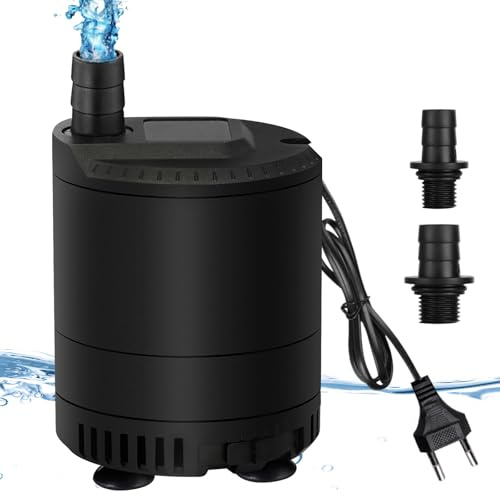 20 W 1 500 L/H undervattenspump, minivattenpump, liten, akvariepump, ultra-tyst akvariepump, akvariumpump, dammpump, dränkbar pump, liten fontänpump för dammar, trädgård, fontän