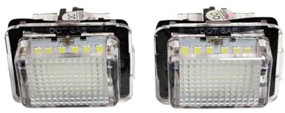 HPTOUY 2 STÜCKE 12 V Weiß Kein Fehler Canbus Anzahl Kennzeichenbeleuchtung for Mercedes-Benz W204 W204 5D W212 W216 W221