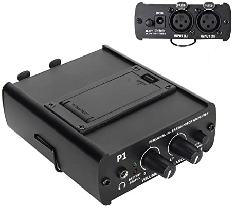 Amplificatore cuffie professionale mini – Doppio ingresso XLR bilanciato volume bilanciamento funzioni mix mono stereo uscita cuffie 3 5mm protezione auricolari suono nitido senza