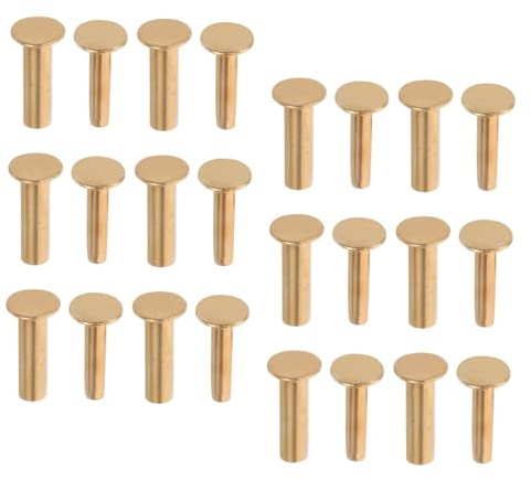 Amosfun Cuivre Rivets de Manche de Couteau Fixation DIY, 14 Paires | Couteaux de Chef et Outils la Cuisine, Design Précis, Pose Simple, Usage Réparation