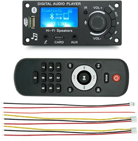 OVNSHVN Carte Décodeur MP3 avec Écran LCD, Module Bluetooth et Amplificateur Audio, Pièces Détachées pour Système Audio de Voiture.