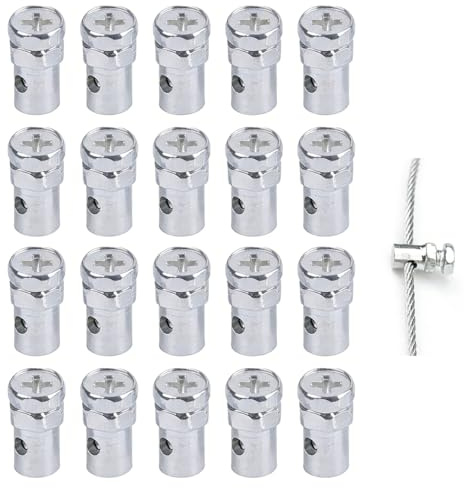 20 Pièces Cuivre Serre-Câble,Ø Trou 2.5mm Serre Câble Universel à Visser Butée Fixation Câble Vélo Cyclo Moto Scooter Tondeuse Tracteur,Résistant à la rouille,Ne S'abîme pas Facilement