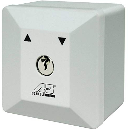 Schellenberg 25101 Schlüsselschalter Aufputz austauschbarer Schließzylinder inkl. 3 Schlüssel, zur Steuerung von elektrischen Garagen-, Außen- und Drehtorantrieben