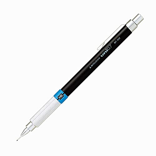 Uni-Druckbleistifte, 10 Stück Premium m7552 Grip 0,7 mm schwarz Ring Blau