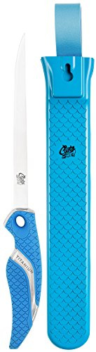 CUDA Filetiermesser mit Scheide, 18,2 cm, 18124, Blau