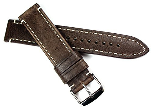 Sulla RIOS1931 CT Vintage Leder-Uhrenarmband aus echtem Rindsleder