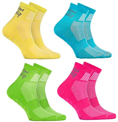 Rainbow Socks – pojkar flickor sneaker bomull antirutiga sportstrumpor