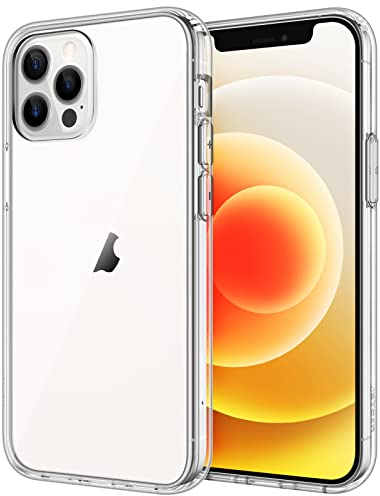 JETech Case for iPhone 12/12 Pro 6.1-Inch, Non-Yellowing Shockproof Phone Bumper Cover, Anti-Scratch Clear Back (Clear)