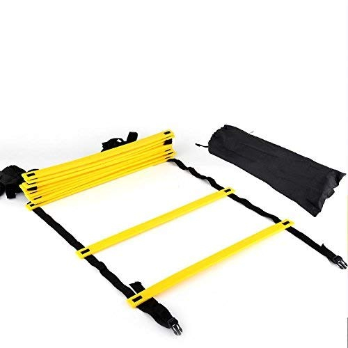 VGEBY1 Trainingsleiter, Speed ​​Agility Leiter 12 Verstellbare Flache Sprossen Verstellbare Sprossen für Fußballfußball Fitness Feet Training