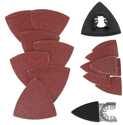 KSTE Triangle Sanding Pad,Makita Tool Kit, 82Pcs Oscillating Sanding Kit, Saw Sand Pad Sandpaper Replacement Tool for Bosch Stanley Multimaster Makita