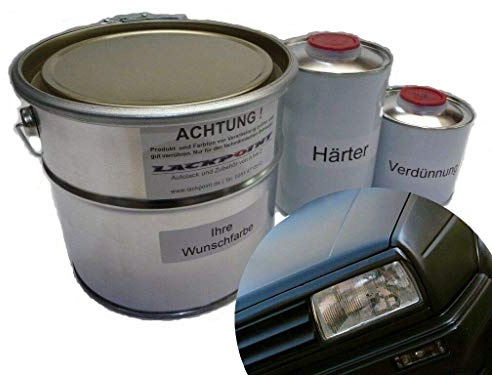 Lackpoint 2 Liter Set 2K Autolack RAL 9005 Tiefschwarz Matt kein Klarlack