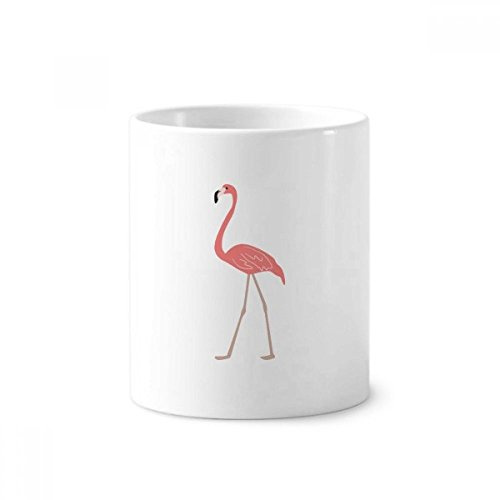 Walking Flamingo Pattern Toothbrush Pen Holder Mug Ceramic Stand Pencil Cup