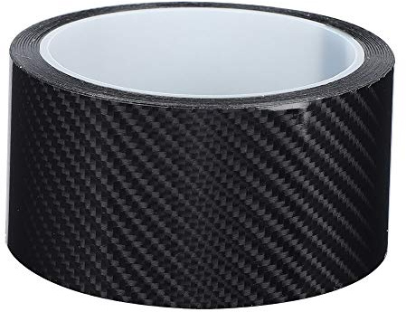 Auto kantenschutz Carbon Tape Carbonfaser Aufkleber, Schwarzer Carbonfaser Schutzfilm Autotürkantenschutz Anti Kratzer Aufkleber(5CM*3M)