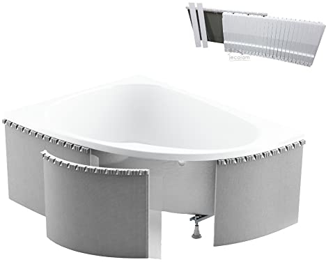 ECOLAM® universelle Verkleidung aus Styropor für Eckbadewanne Badewanne Styroporschürze Styroporabdeckung Styroporverkleidung direkt zum Verfliesen 1.040