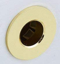 WaschbeckenstöPsel 700 Messingbad Eitelkeit Waschbecken Ablaufstopper, poliertes Gold, massives Messing, Push and Seal Popup, Flip-Top, mit/ohne Überlauf Abflusssieb (Color : Overflow Cover)