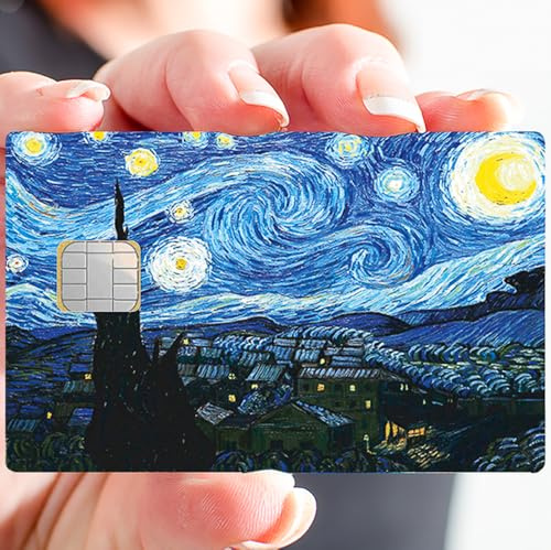 Sticker pour carte bancaire, format US, La Nuit étoilée de Van Gogh