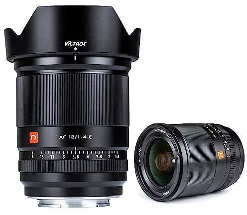 VILTROX 13mm F1.4 e Mount Lens Wide Angle APS-C Prime Auto Focus Lens for Sony e-mount mirrorless Cameras ZV-E10 a600 a6600 a6100 a6000 a7