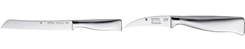 WMF Grand Gourmet Brotmesser Wellenschliff 32 cm, Made in Germany, Klinge 19 cm & Grand Gourmet Tournier-/ Schälmesser 17,5 cm, Made in Germany, Messer geschmiedet, Performance Cut, Klinge 7 cm