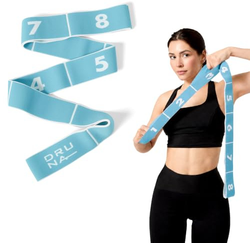 DRUNA Banda Elástica Cinta Cerrada 8 Asas, Estiramiento, Fitness, Gimnasia Rítmica, Yoga, Pilates, Baile