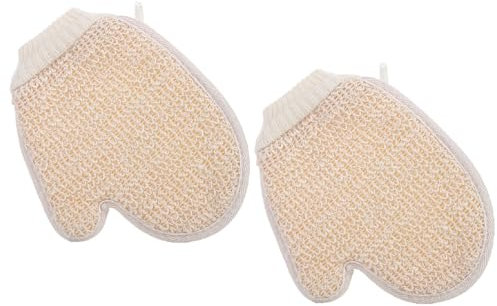 Bafnsiji 2 Stück Peeling Handschuhe, Peeling Handschuh, Dusche Körper Peeling Handschuhe, Bad Dusche Massage Handschuhe für Peeling und entfernen Peeling