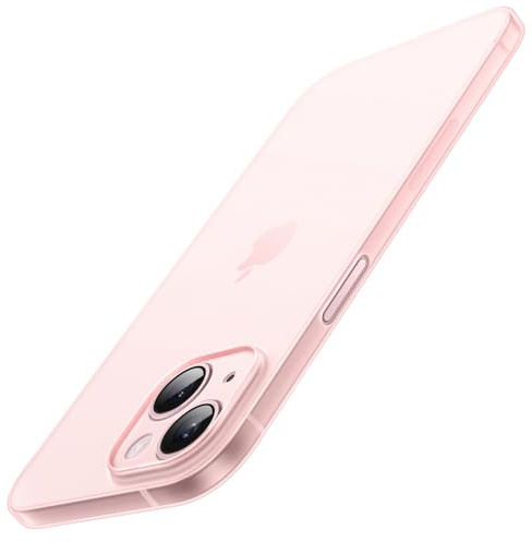 JETech Ultra Dünn Hülle für iPhone 15 6,1 Zoll, Kameraobjektivabdeckung Vollschutz, Leicht Matt Finish PP Hard Minimalistisch Hülle, Unterstützt Kabelloses Laden (Rosa)