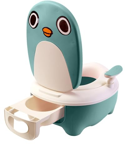 wuuhoo® Kinder Töpfchen Pingu - Kinderklo mit herausnehmbarer Schublade, Babytöpfchen, Toilettentrainer für Babys und Kleinkinder ab 2 Jahren grün