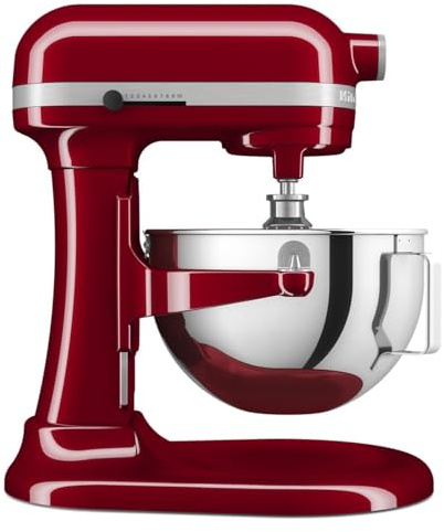 KitchenAid 375 W Heavy Duty Stand Mixer 5.2 Litre, Empire Red, 11 Speed, Planetary Cake Mixer with Bowl Lift, Soft Start, Size: 419 x 287 x 372 mm - Includes Beater, Whisk, & Dough Hook, HW779 | Offers 11 distinct speed settings and soft start technology, complete with a flat beater, wire whisk and dough hook.