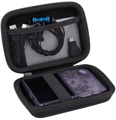 Khanka Case for Anbernic RG35XX H/RG35XX Plus/RG35XX/RG28XX Game Console | Compatible with Anbernic RG35XX H/RG35XX Plus/RG35XX/RG28XX Handheld Game Console;Hard Case for Storage,Case Only