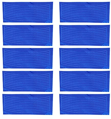 Sunicon 10 Stück reflektierende Felgenstreifen-Aufkleber, wasserdicht, selbstklebend, Fahrrad-Nacht, reflektierende Sicherheitsdekoration, Felgenaufkleber (Blau)