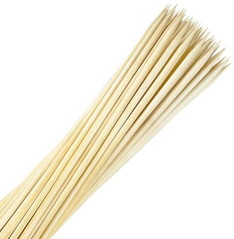 Bamboo Smores Sticks (50 Pcs), Extra Long 16 Marshmallow Roasting Sticks for Fire Pit, 5mm Heavy Duty Wooden Skewers for Smore Hot Dog Barbecue Thick Sticks for Campfire Grilling Camping Bonfire