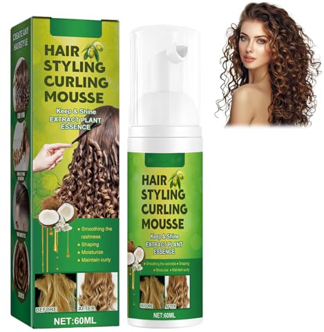 Mousse Modellante Capelli Ricci ad Azione Disciplinante ed Elasticizzante, Rende la Chioma Lucente Senza Appesantirla, Dona Lucentezza, Definizione e Controllo, Azione Anti-crespo