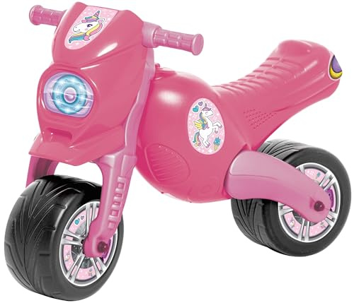Dohany Kinder Rutscher Motorrad Cross 8 - Kippsicheres Laufrad in Pink | Stabiles Mädchen-Sitzmotorrad für drinnen & draußen, ab 3 Jahren, max. 50 kg